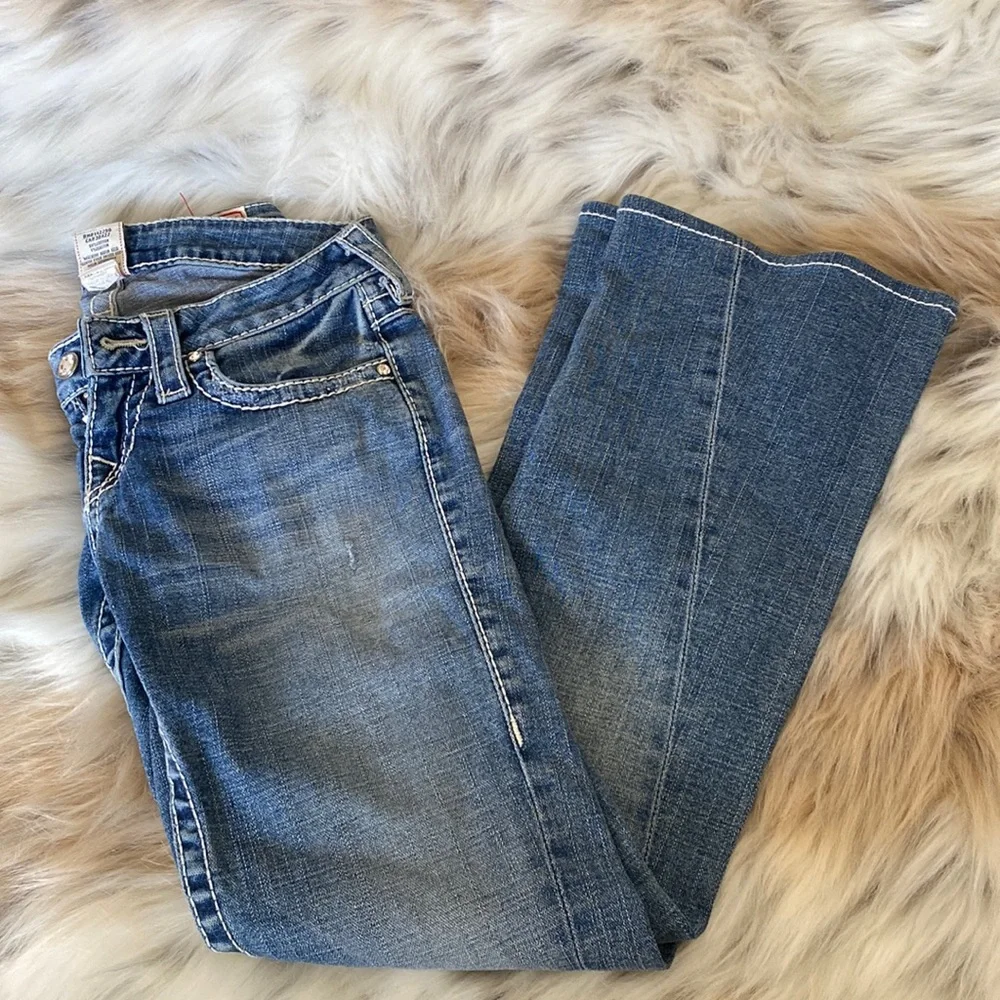 True Religion Jeans, flare style with embellishments, size 26 - Picture 3 of 13